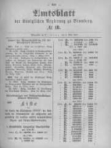 Amtsblatt der K&ouml;niglichen Preussischen Regierung zu Bromberg. 1897.05.06 No.18