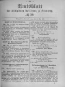 Amtsblatt der K&ouml;niglichen Preussischen Regierung zu Bromberg. 1897.05.20 No.20