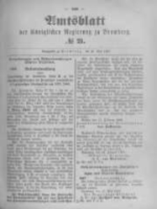 Amtsblatt der Königlichen Preussischen Regierung zu Bromberg. 1897.05.27 No.21