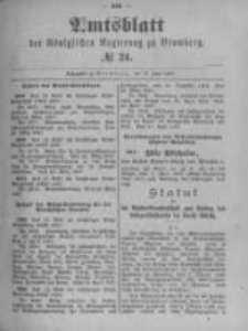 Amtsblatt der K&ouml;niglichen Preussischen Regierung zu Bromberg. 1897.06.17 No.24