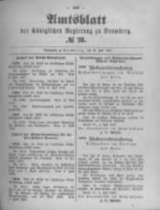 Amtsblatt der K&ouml;niglichen Preussischen Regierung zu Bromberg. 1897.07.15 No.28