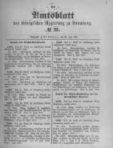 Amtsblatt der K&ouml;niglichen Preussischen Regierung zu Bromberg. 1897.07.22 No.29