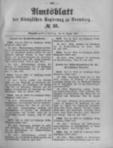 Amtsblatt der K&ouml;niglichen Preussischen Regierung zu Bromberg. 1897.08.19 No.33