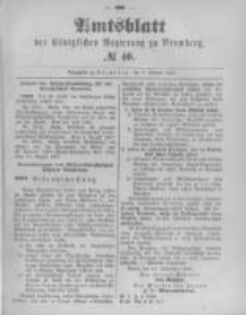 Amtsblatt der K&ouml;niglichen Preussischen Regierung zu Bromberg. 1897.10.07 No.40