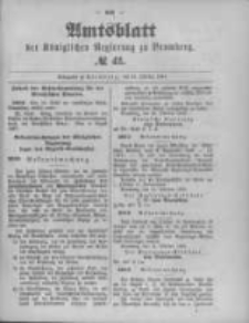 Amtsblatt der K&ouml;niglichen Preussischen Regierung zu Bromberg. 1897.10.21 No.42