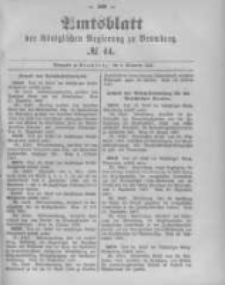 Amtsblatt der K&ouml;niglichen Preussischen Regierung zu Bromberg. 1897.11.04 No.44