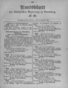 Amtsblatt der K&ouml;niglichen Preussischen Regierung zu Bromberg. 1897.11.18 No.46