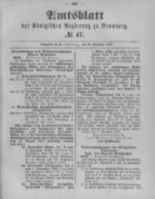 Amtsblatt der Königlichen Preussischen Regierung zu Bromberg. 1897.11.25 No.47