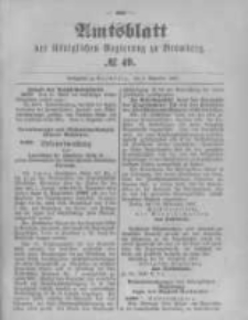 Amtsblatt der K&ouml;niglichen Preussischen Regierung zu Bromberg. 1897.12.09 No.49