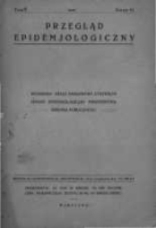 Przegląd epidemjologiczny. 1921 T.1 z.6