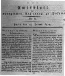 Amtsblatt der K&ouml;niglichen Regierung zu Posen. 1818.01.13 Nro.2