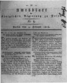 Amtsblatt der K&ouml;niglichen Regierung zu Posen. 1818.02.03 Nro.5