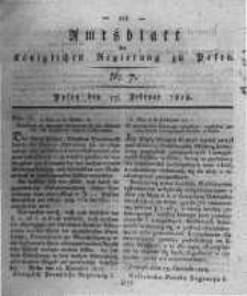Amtsblatt der K&ouml;niglichen Regierung zu Posen. 1818.02.17 Nro.7