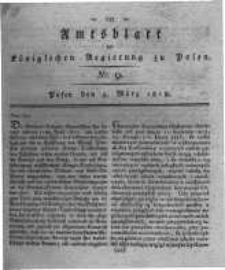Amtsblatt der K&ouml;niglichen Regierung zu Posen. 1818.03.03 Nro.9