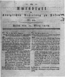 Amtsblatt der K&ouml;niglichen Regierung zu Posen. 1818.03.17 Nro.11
