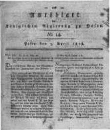 Amtsblatt der K&ouml;niglichen Regierung zu Posen. 1818.04.07 Nro.14