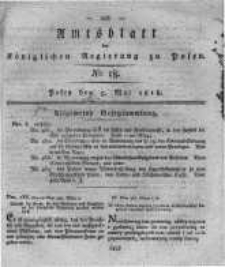 Amtsblatt der K&ouml;niglichen Regierung zu Posen. 1818.05.05 Nro.18