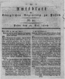 Amtsblatt der K&ouml;niglichen Regierung zu Posen. 1818.05.26 Nro.21