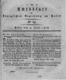 Amtsblatt der K&ouml;niglichen Regierung zu Posen. 1818.06.09 Nro.23