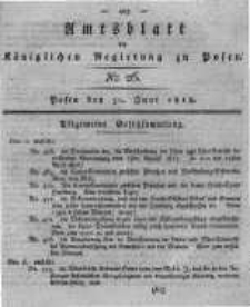 Amtsblatt der K&ouml;niglichen Regierung zu Posen. 1818.06.30 Nro.26
