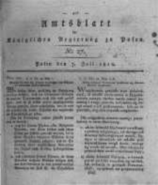 Amtsblatt der K&ouml;niglichen Regierung zu Posen. 1818.07.07 Nro.27