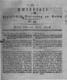 Amtsblatt der K&ouml;niglichen Regierung zu Posen. 1818.07.14 Nro.28