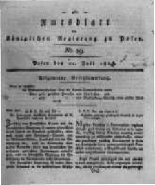 Amtsblatt der K&ouml;niglichen Regierung zu Posen. 1818.07.21 Nro.29