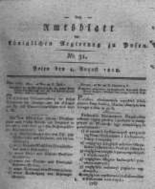 Amtsblatt der K&ouml;niglichen Regierung zu Posen. 1818.08.04 Nro.31