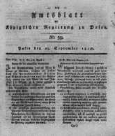 Amtsblatt der Königlichen Regierung zu Posen. 1818.09.29 Nro.39