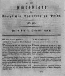 Amtsblatt der Königlichen Regierung zu Posen. 1818.10.06 Nro.40