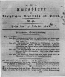Amtsblatt der K&ouml;niglichen Regierung zu Posen. 1818.10.13 Nro.41