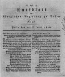 Amtsblatt der K&ouml;niglichen Regierung zu Posen. 1818.10.27 Nro.43