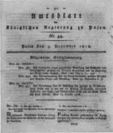Amtsblatt der K&ouml;niglichen Regierung zu Posen. 1818.11.03 Nro.44