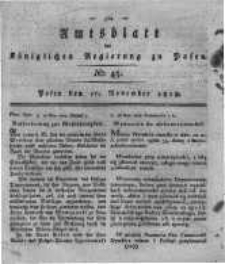 Amtsblatt der K&ouml;niglichen Regierung zu Posen. 1818.11.10 Nro.45
