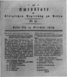 Amtsblatt der K&ouml;niglichen Regierung zu Posen. 1818.12.15 Nro.51