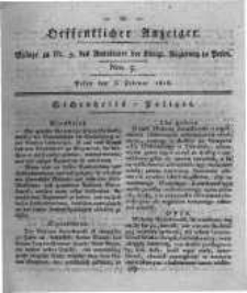 Oeffentlicher Anzeiger. 1818.02.03 Nro.5