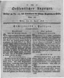 Oeffentlicher Anzeiger. 1818.04.21 Nro.16