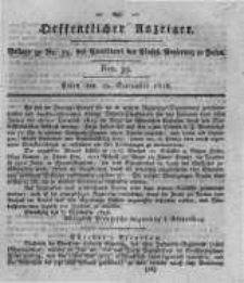 Oeffentlicher Anzeiger. 1818.09.29 Nro.39