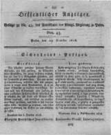 Oeffentlicher Anzeiger. 1818.10.27 Nro.43