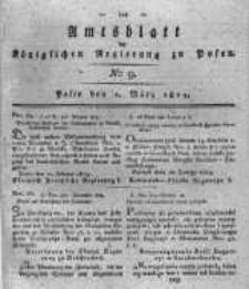 Amtsblatt der K&ouml;niglichen Regierung zu Posen. 1819.03.02 Nro.9