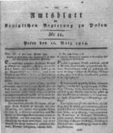 Amtsblatt der K&ouml;niglichen Regierung zu Posen. 1819.03.16 Nro.11