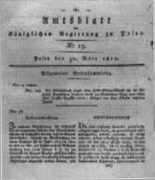 Amtsblatt der K&ouml;niglichen Regierung zu Posen. 1819.03.30 Nro.13