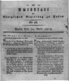 Amtsblatt der K&ouml;niglichen Regierung zu Posen. 1819.04.20 Nro.16