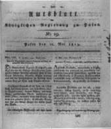 Amtsblatt der K&ouml;niglichen Regierung zu Posen. 1819.05.11 Nro.19