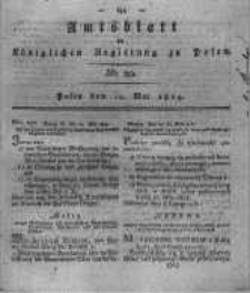 Amtsblatt der K&ouml;niglichen Regierung zu Posen. 1819.05.12 Nro.20