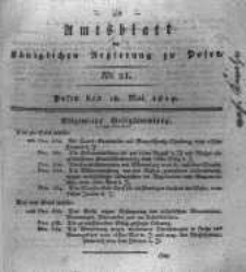 Amtsblatt der K&ouml;niglichen Regierung zu Posen. 1819.05.18 Nro.21
