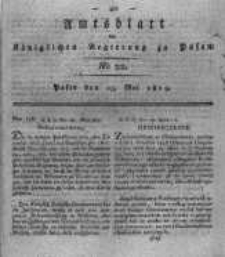 Amtsblatt der K&ouml;niglichen Regierung zu Posen. 1819.05.25 Nro.22