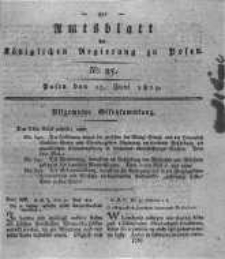Amtsblatt der K&ouml;niglichen Regierung zu Posen. 1819.06.15 Nro.25