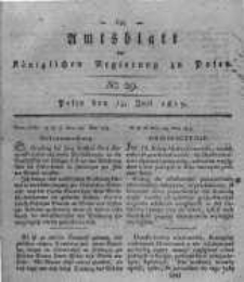 Amtsblatt der K&ouml;niglichen Regierung zu Posen. 1819.07.13 Nro.29