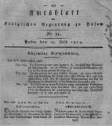 Amtsblatt der K&ouml;niglichen Regierung zu Posen. 1819.07.27 Nro.31